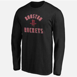 NEW Mens Sz XXL Black NBA Basketball HOUSTON ROCKETS Long Sleeve Tee Shirt
